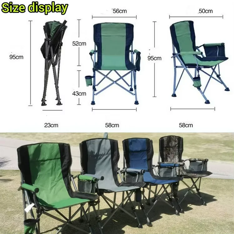 Factory Wholesale Outdoor Portable Folding Camping Chair Beach Chair With Cup Holder Storage Bag for Hiking Fishing Travel view 5