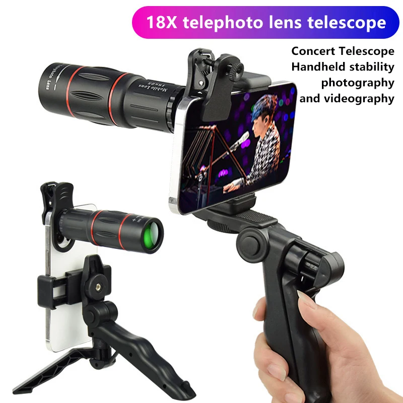 1Set Universal 18x25 Monocular Zoom HD Optical Lens Cell Pho