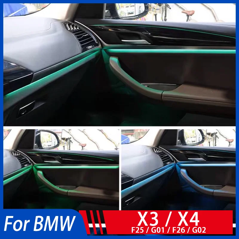 

X3/X4 8/11colors Car Decorative Auto Ambient Light Led Strip For BMW F25/G01/F26/G02 Tuning Car Accessories
