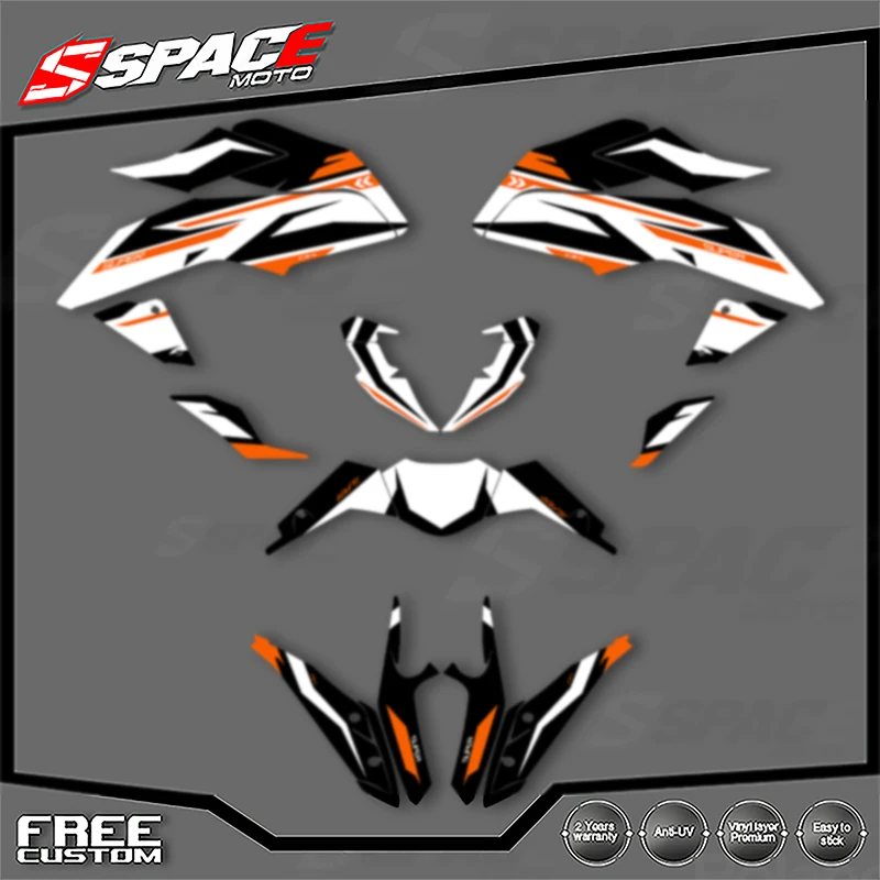 

SPACE Custom Motorcycle Graphics For KTM 2017 2018 2019 2020 DUKE 125 17-20 DUKE125 390 Decal Stickers Kits 015