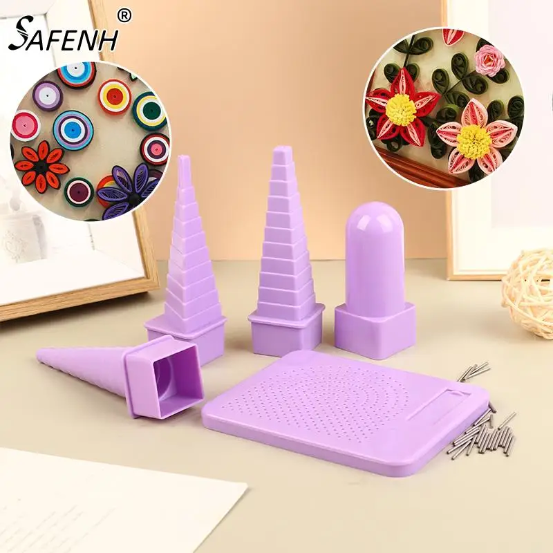 Paper Winder 3 Shapes Quilted Paper Shaper  Fast Round Square Triangle Spiral Maker Roller Quilting Modeling Tool