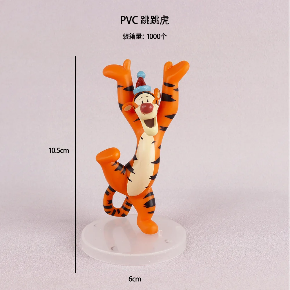 Kawaii Cartoon Disney Piglet Tigger Decoration Pendant Cake Ornament Toy Handmade Model Collection Hobby Doll Kids Gift