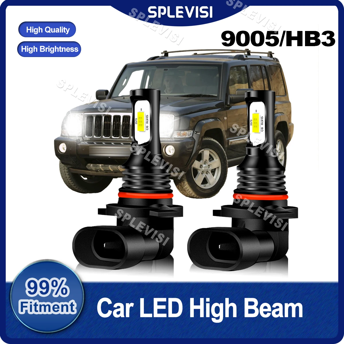 

Plug And Play 9005/HB3 LED Headlight High Beam Bulbs 8000LM 70W Compatible For Jeep Commander 2005 2006 2007 2008 2009 2010