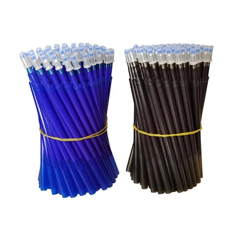 0.5 مللي متر قابل للسحب قابل للمسح جل أقلام مجموعة مع عبوات حبر جل أسود أزرق المدمج في ممحاة اللوازم المكتبية امتحان القرطاسية عدة