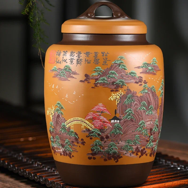 

Large Storage Loose Luxury Tea Box Airtight Bulk Gift Chinese Tea Containers Tin Lids Sealed Frascos Tea Accessories GXR35XP