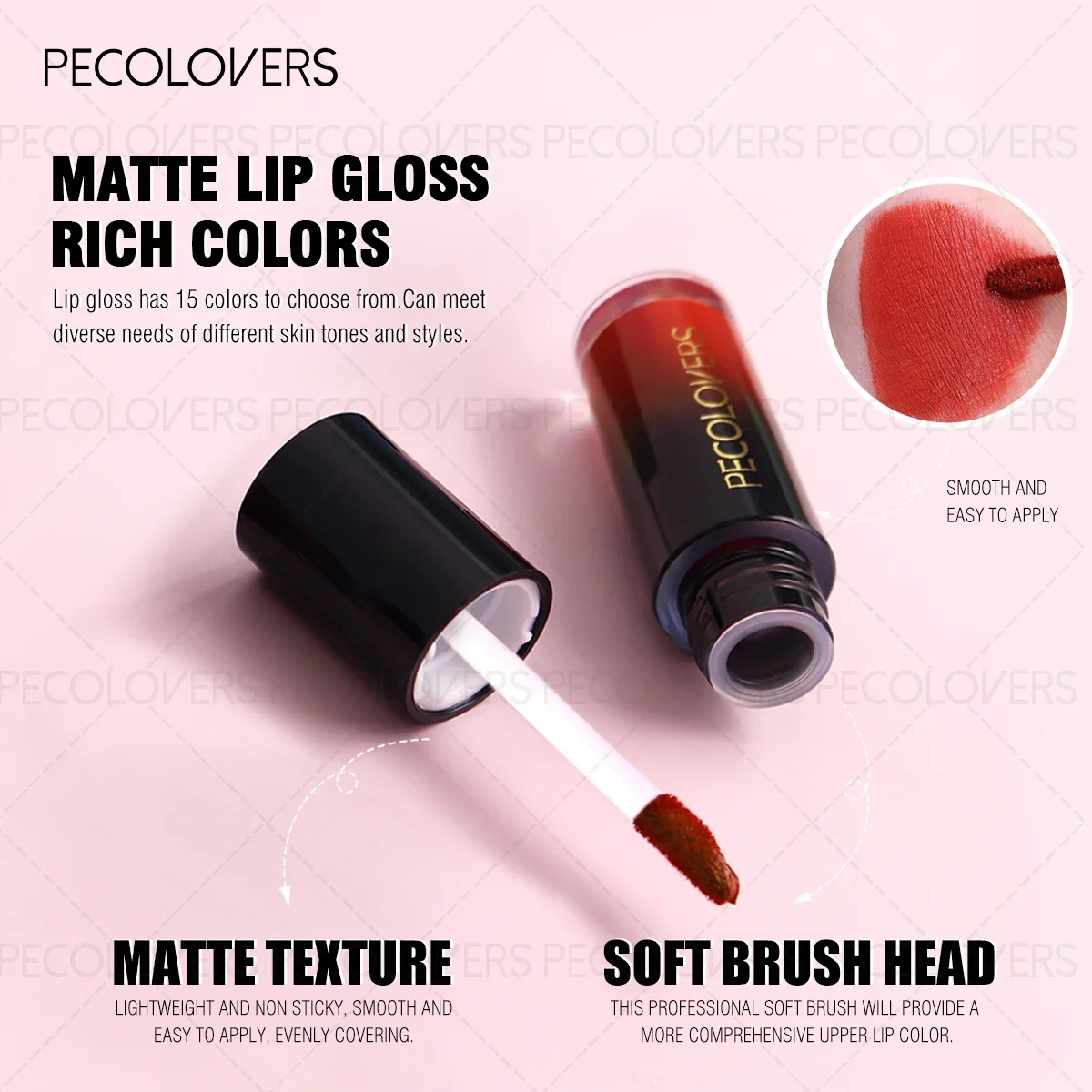 1PC leichte Antihaft-Cups, Nude, Velvet Matte, Halloween-Make-up, Lipgloss-Lippenstift, geeignet für Festival- und Bühnen-Make-up