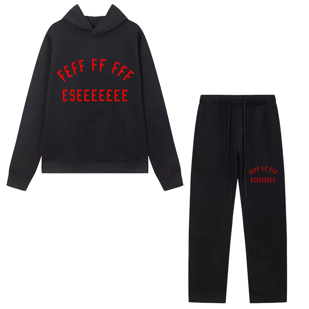 New printed motorcycle protective suit hoodie and sweatpants set, popular loose sportswear for men, couple riding protective sui