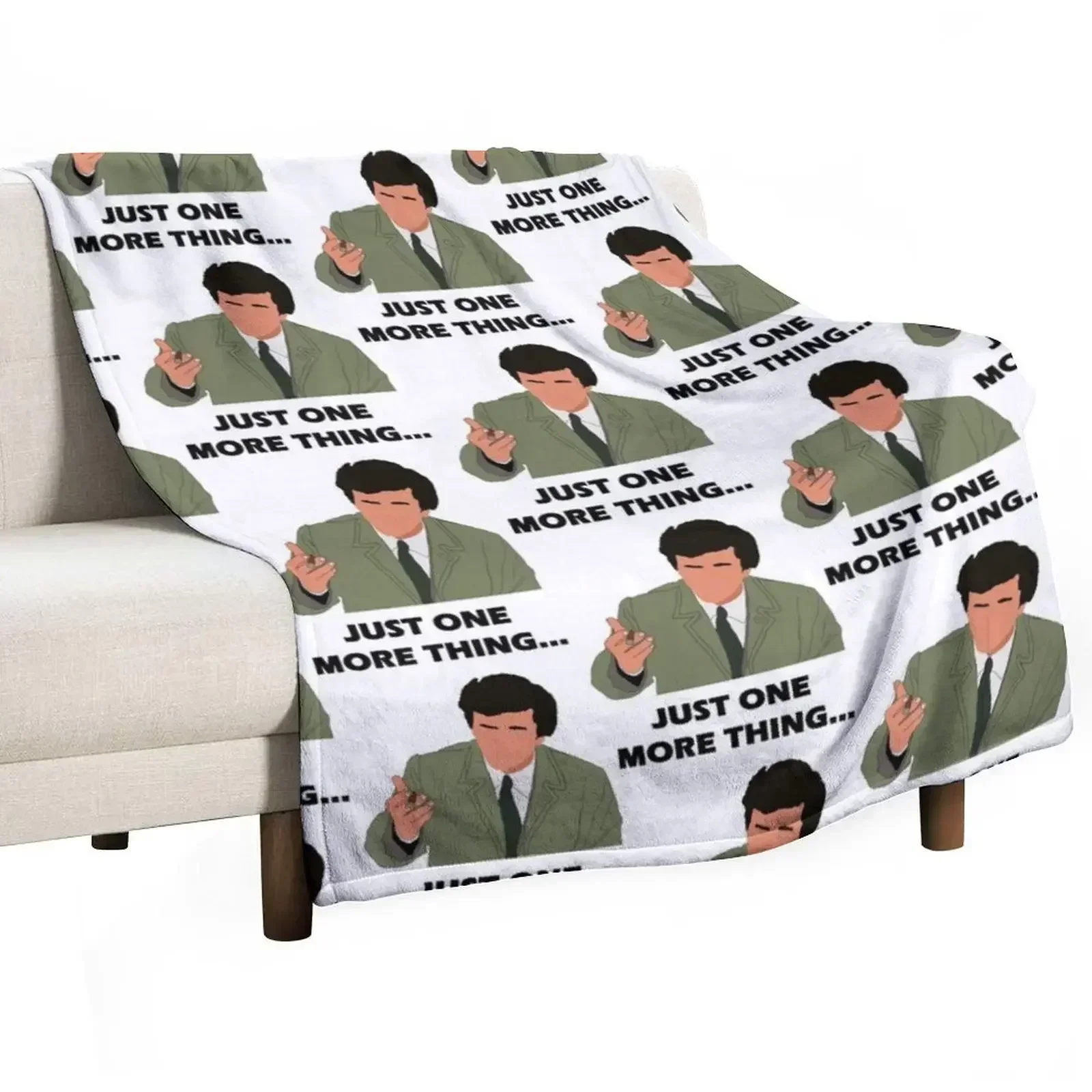 

Columbo Just One More Thing (Black) Throw Blanket Softest Polar Soft Big Blankets