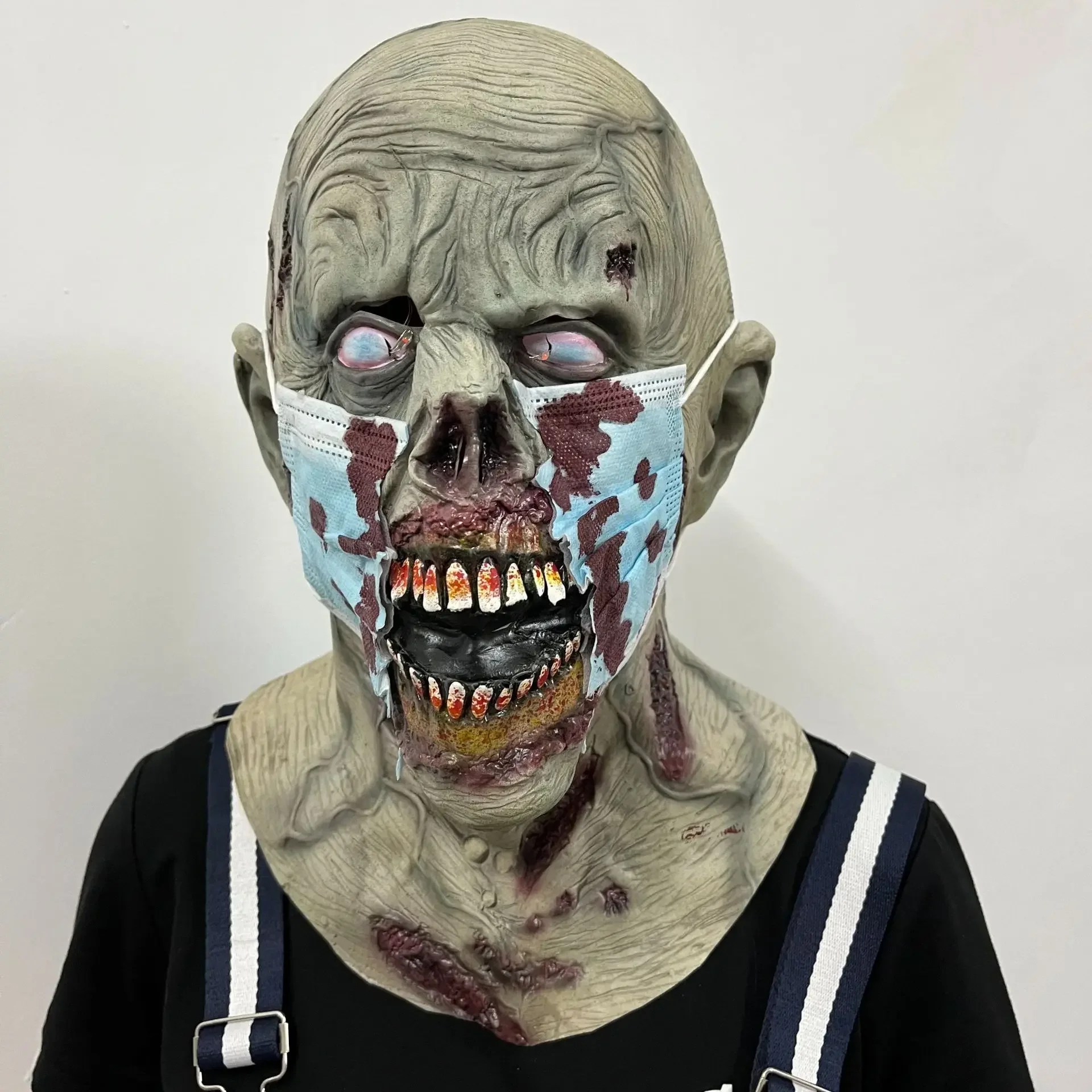 Cross-border Halloween new masks, zombie post-apocalyptic masks, scary latex hoods