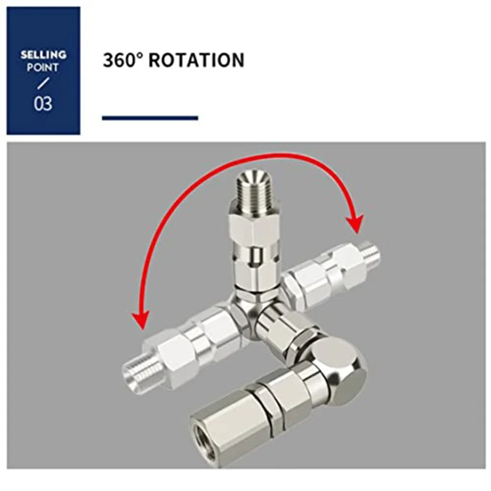 For Painting Hard Surfaces 10x2x10cm 360 Rotation Swivel 360 Degree Swivel Joint For Sprayers Effortless Installation