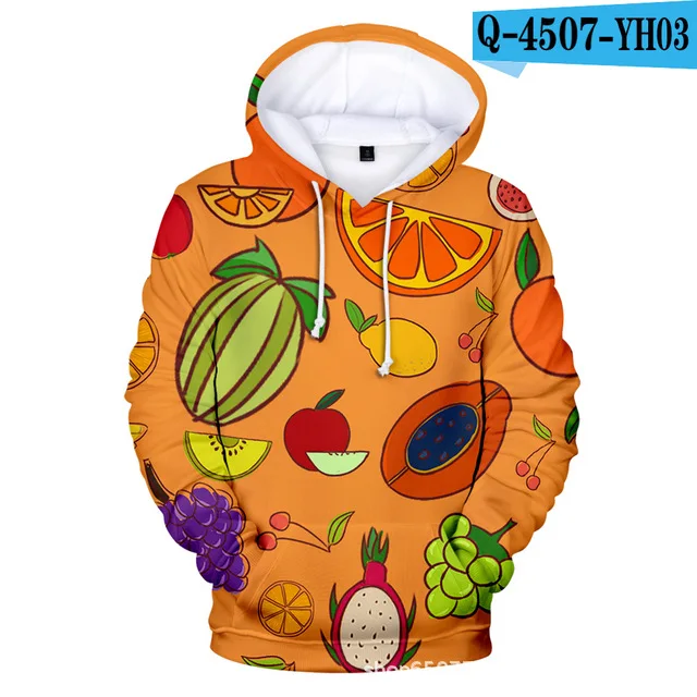 Fruit 3D Print Fashion Hoodie Men Women Harajuku Long Sleeve Sweatshirts Hip Hop Tracksuits Cool Streetwear Pullovers S-7XL