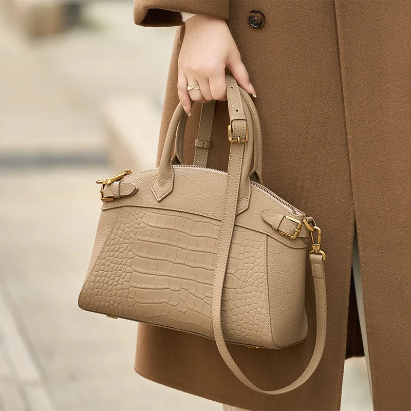 ZOOLER Brand 2026 New Women Genuine Leather Handbags Fashion Cow Purses Ladies Cow Skin Shoulder Bags StylIsh Women Bags #AL578