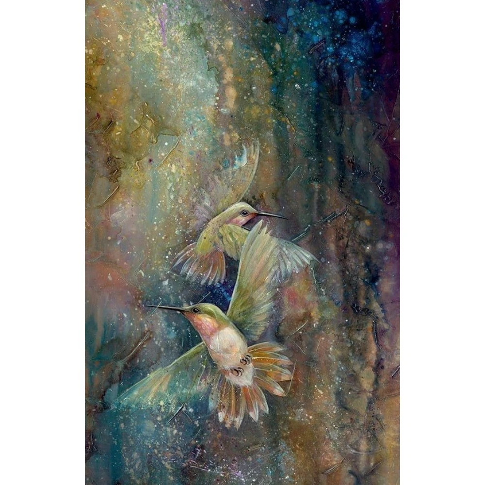 

500/1000/1200/2000 PCS Jigsaw Puzzles Two Lovely Hummingbirds Animals Family Activity Games for Bedroom Gameroom Home Decor