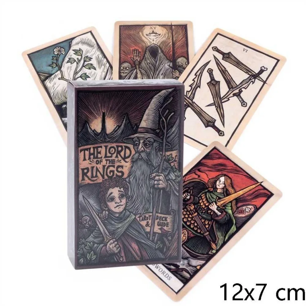 The Lord of The Rings Tarot Card 12x7 Cm Depicts Fan-favorite Characters, Creatures, and Scenes 78 Pcs Cards Rider Waite System