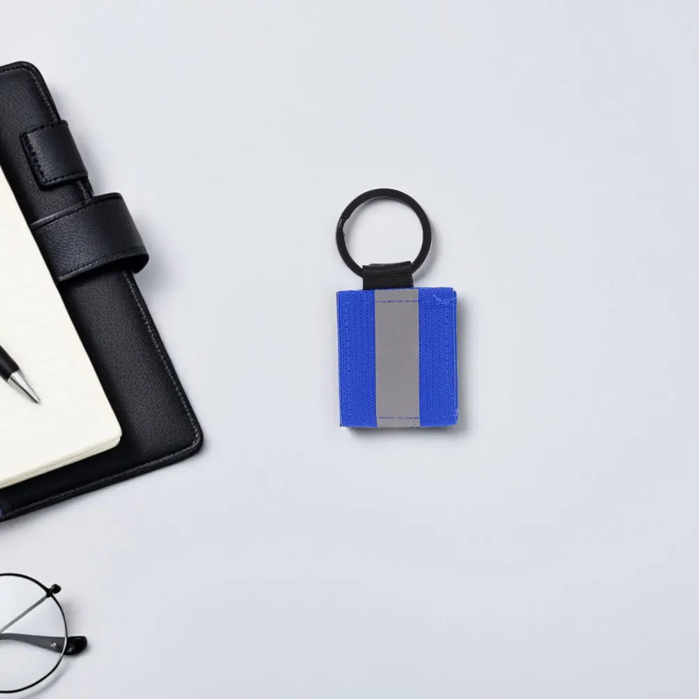 

5Pcs Double Sided Reflective Keychain Tags Bright Fluorescent Gear Labels for Keys Backpacks Bags Outdoor Commuting Visibility