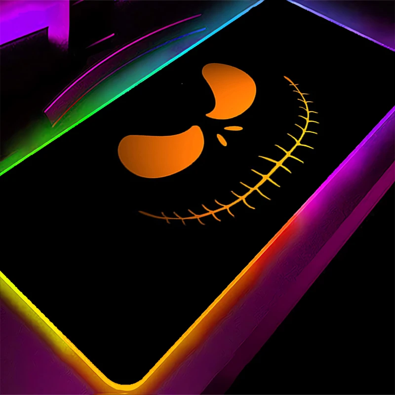 RGB LED Mouse Pad Laptop Keyboard Pad Non-Slip Anime Tablet Pad PC Accessories HD Mousepad J-jack S-skellington Gaming Desk Mat