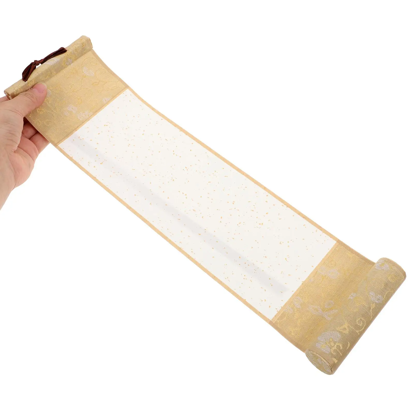 Blank Xuan Paper Scroll Wooden Rods for Calligraphy Chinese Painting Wedding Vows Invitations Signature Rice Paper Rolls