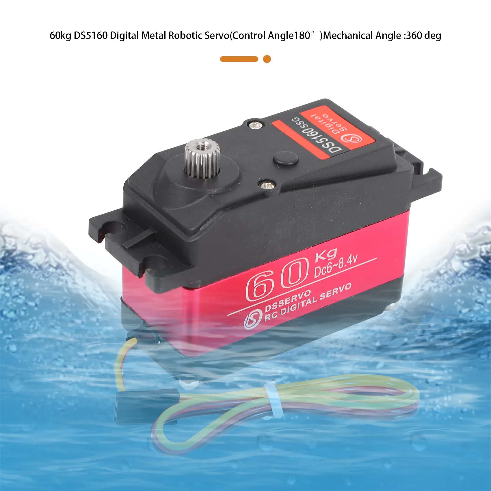 AINY High Torque Waterproof 60Kg 180° DS5160 Metal Gear Digital Servo for RC Robot Car 1/6 Axial SCX6 1/5 Redcat HPI Baja