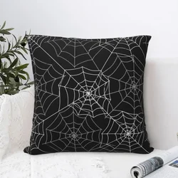 Spider Cobweb Spiderweb Halloween Pillowcase Soft Polyester Cushion Cover Decor HD Pillow Case Cover Bed Square 45cm 18Inch