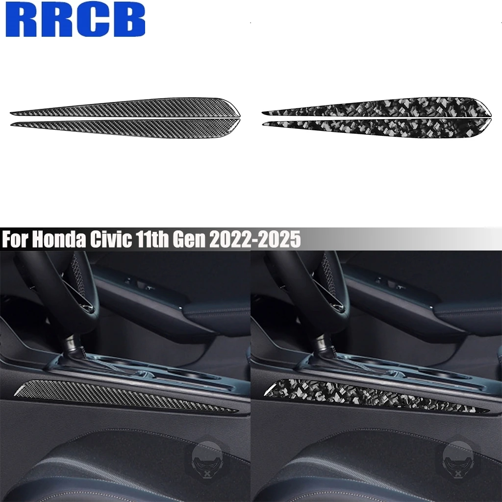 

Carbon Fiber Car Accessories Center Console Gear Sides Interior Cover Stickers Trim For Honda Civic 11th Gen 2022 2023 2024 2025