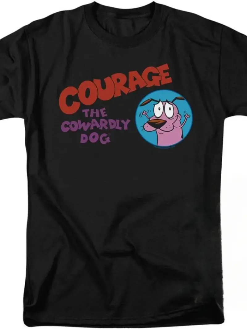 Classic Courage The Cowardly Dog Logo T Shirt Graphic T-shirt Lady Fashion Print Summer Cute 90s Women Short Sleeve Female Tee