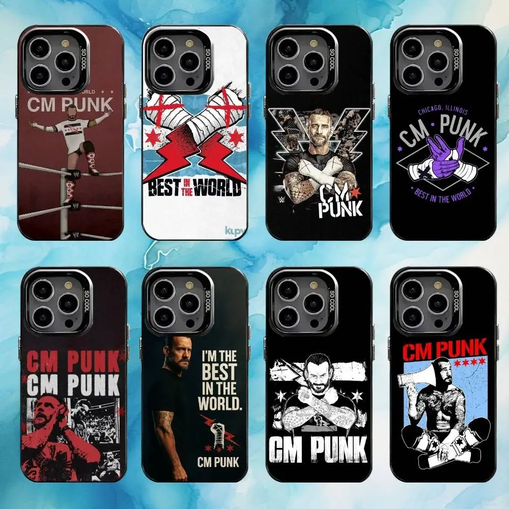 

Wrestler CM P-Punk Phone Case For iPhone17,16,15,14,13,12,11 Plus,Pro Max Black Candy Matte Shockproof Cover