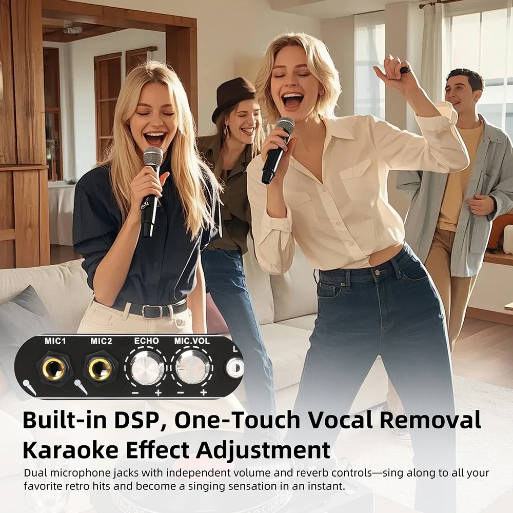 2.1 Channel Bluetooth Amplifier Board 100W Subwoofer DSP Digital Processor Karaoke Function DC 15-18V Home Theater Sound System view 5