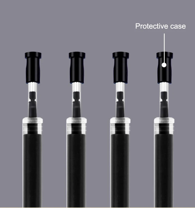 Deli 20 Stück/Set 1,0 mm einziehbare Gelstift-Nachfüllung mit schwarzer Tinte für S107/S126 Gelstiftkern, Schul- und Bürobedarf – Detail 6