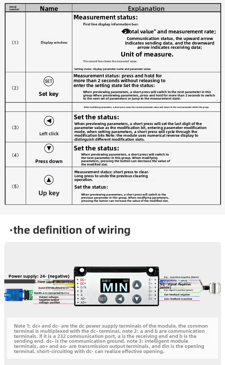 939 أداة وزن مصغرة مستشعر السحب والضغط وحدة عرض واحدة عرض RS485 #5