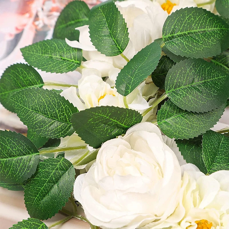 10/20 Stück grüne künstliche Blätter Rosenblätter Dekor für Heimdekoration Garten Hochzeit Braut Dekoration DIY Handwerk Girlande Zubehör – Detail 8