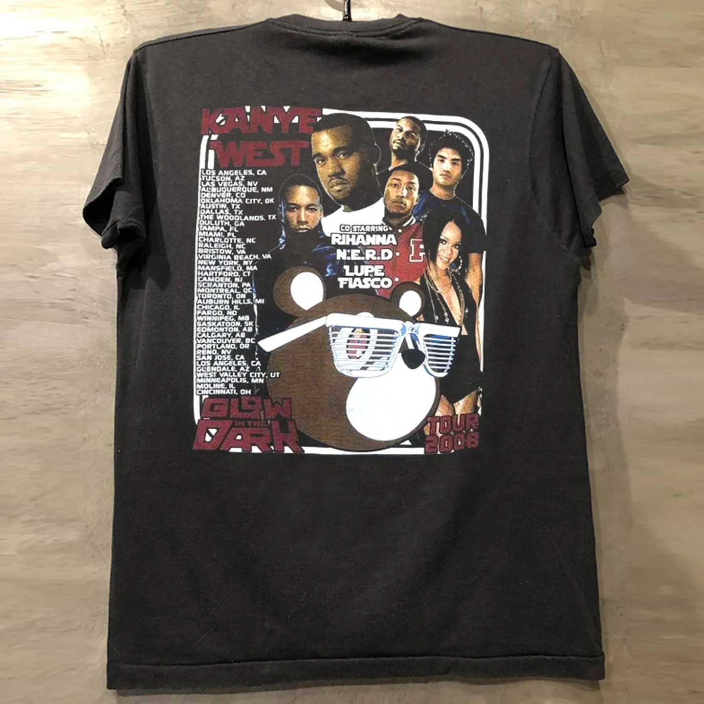 Kanye West Rap Artist High Street Hip Hop Style Short Sleeve T Shirt American Casual Handsome Half Sleeve Trendy Cotton round...