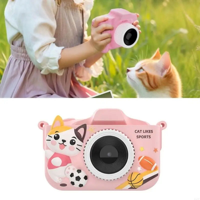 

A5YC Childrens Digital Camera With 32G Memory Card OTG Connector Double Camera Focusing Recording Creative Photo Frames