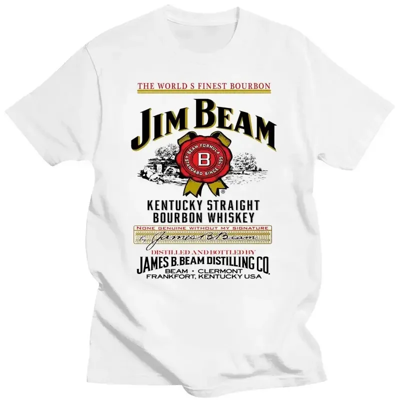 Mens Clothing Mans Unique Cotton s O-Neck TShirt Mad Engine Big Logo Jim Beam TEE White Five Colors harajuku fashion