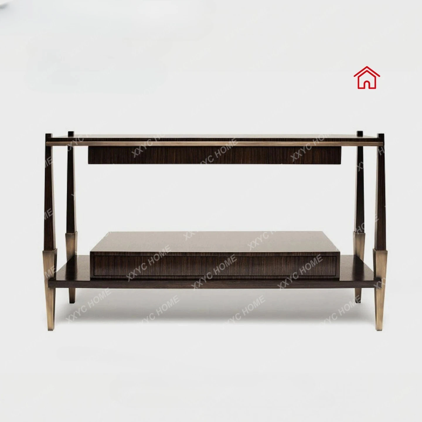 

Минималистичный кофейный столик DS в стиле легкой роскоши, из цельного дерева и мрамора, современный, минималистичный и элегантный.