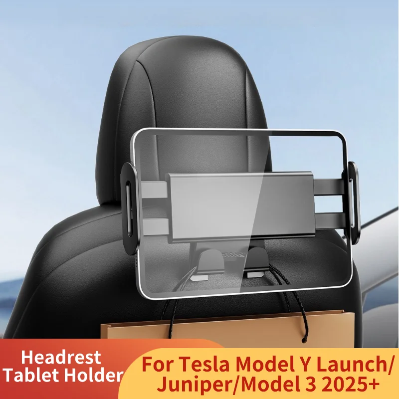 

Для Tesla Model 3 Y, подголовник Juniper, держатель для планшета, крючок для крепления телефона на заднем сиденье 360° ° Аксессуары-органайзер для центральной консоли подставки