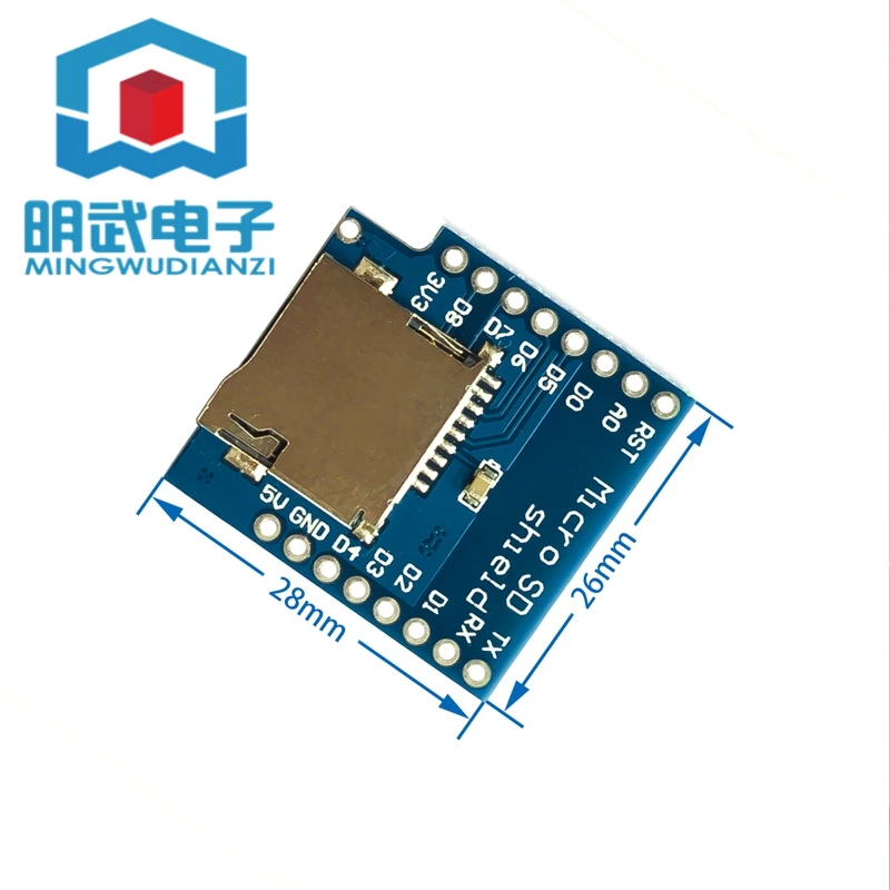 D1 미니 WIFI 확장 보드 학습 보드용 마이크로 SD TF 카드 TF 카드 읽기 및 쓰기 모듈