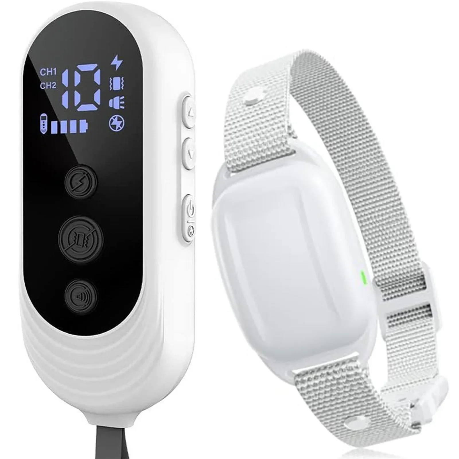 Dog Training Collar with Remote 1000ft IP67 Waterproof Rechargeable Beep Vibration Safe Shock for Dogs 15-150 lbs
