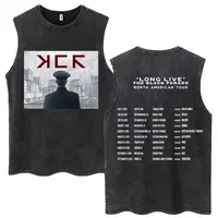 Camisetas sin mangas lavadas My Chemical Romance Live The Black Parade 2025 Tour, camisetas para hombres y mujeres, camisetas góticas holgadas de algodón sin mangas