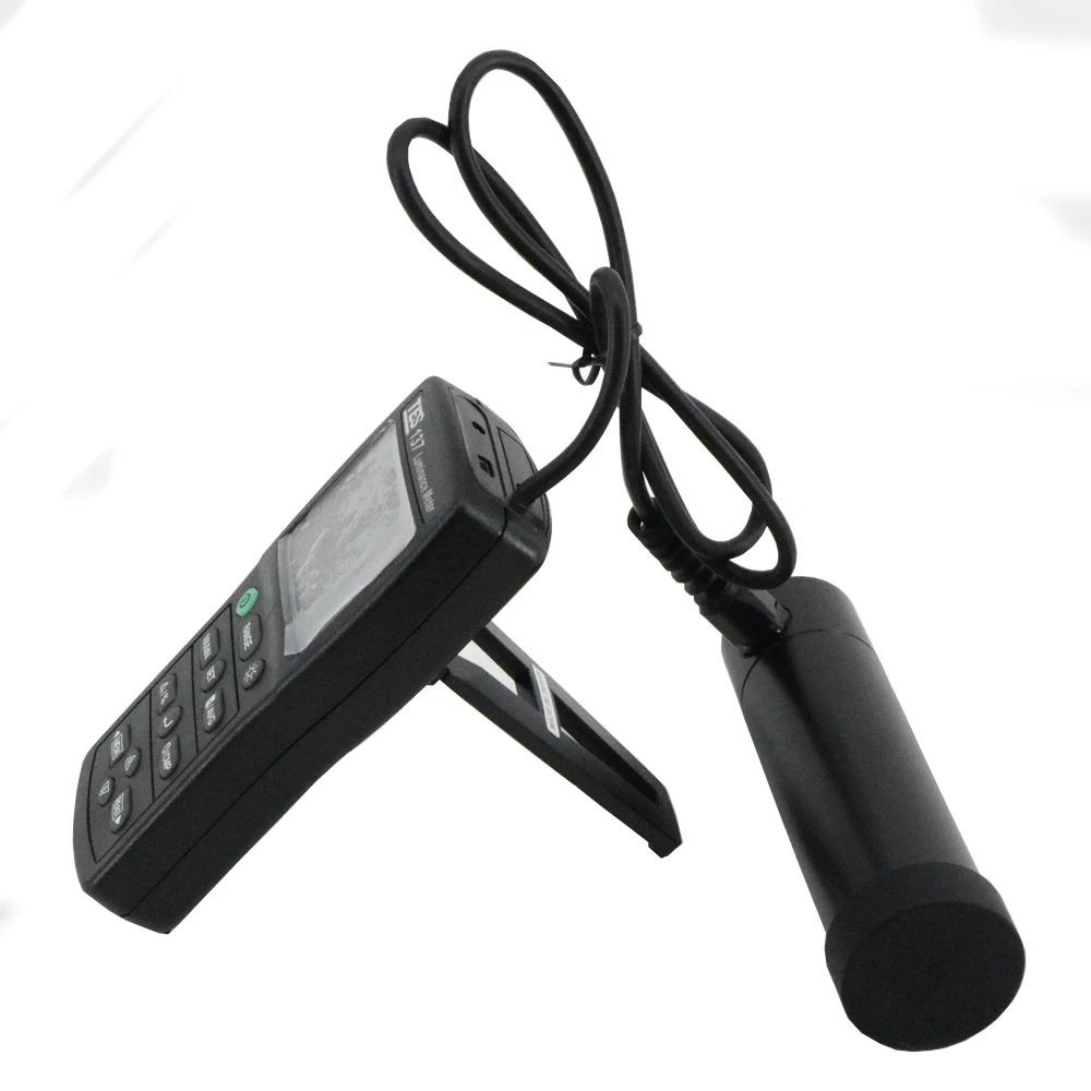 TES-137 مقياس الإضاءة لوكس متر ضوء متر مع شاشة مزدوجة 0.01 إلى 1999 كيلو Cd/m2