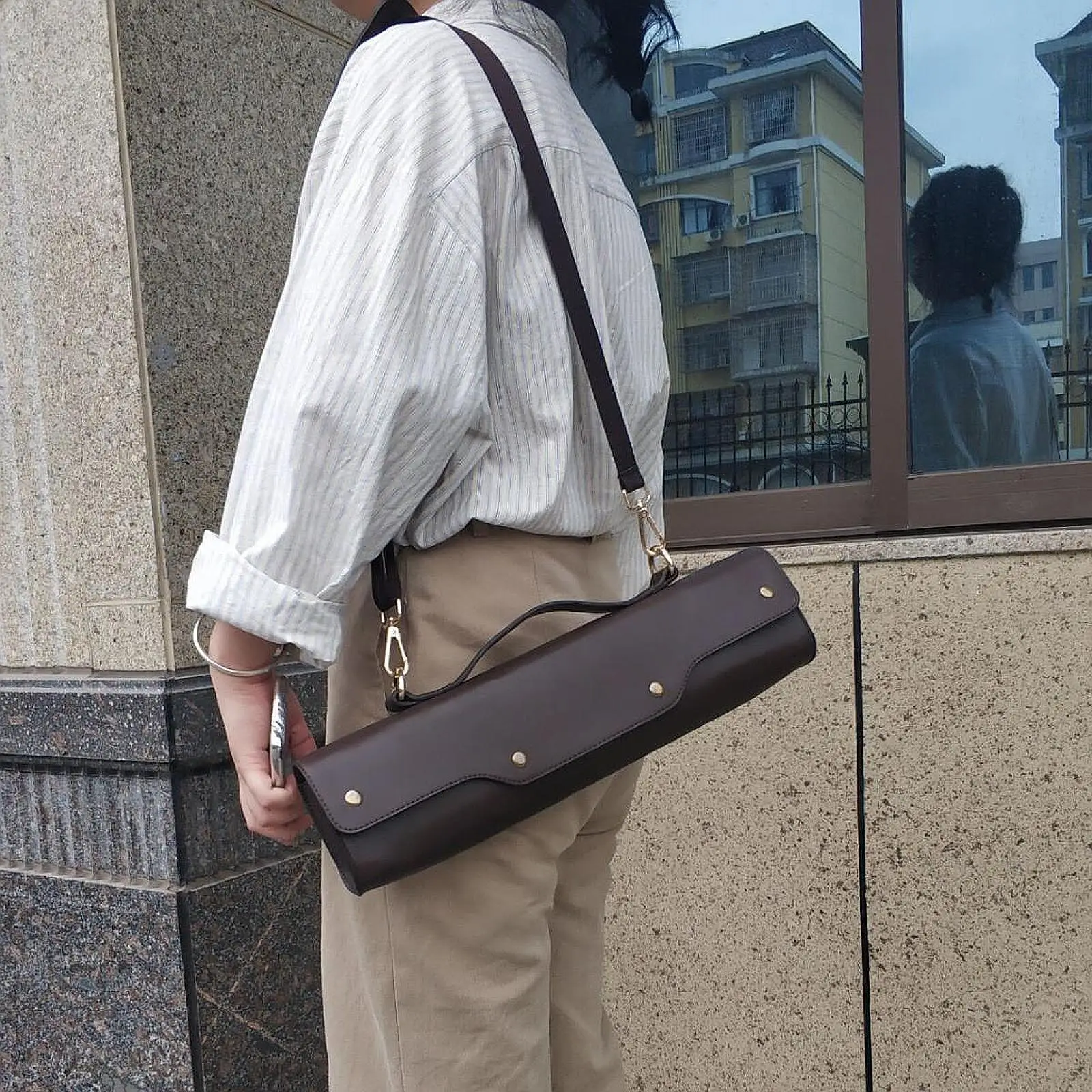 

Flute Carrying Bag,17 Holes Flute Case Flute Organizer Synthetic Leather Lightweight Flute Protection Bag Flute Storage Bag