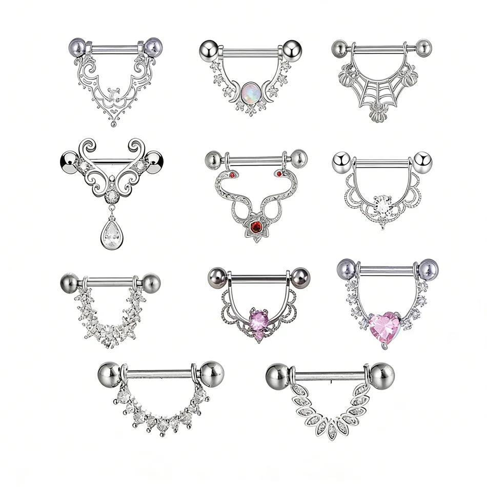 Body Jewelry Shop - 2pc 16G 14G Titanium Barbell CZ