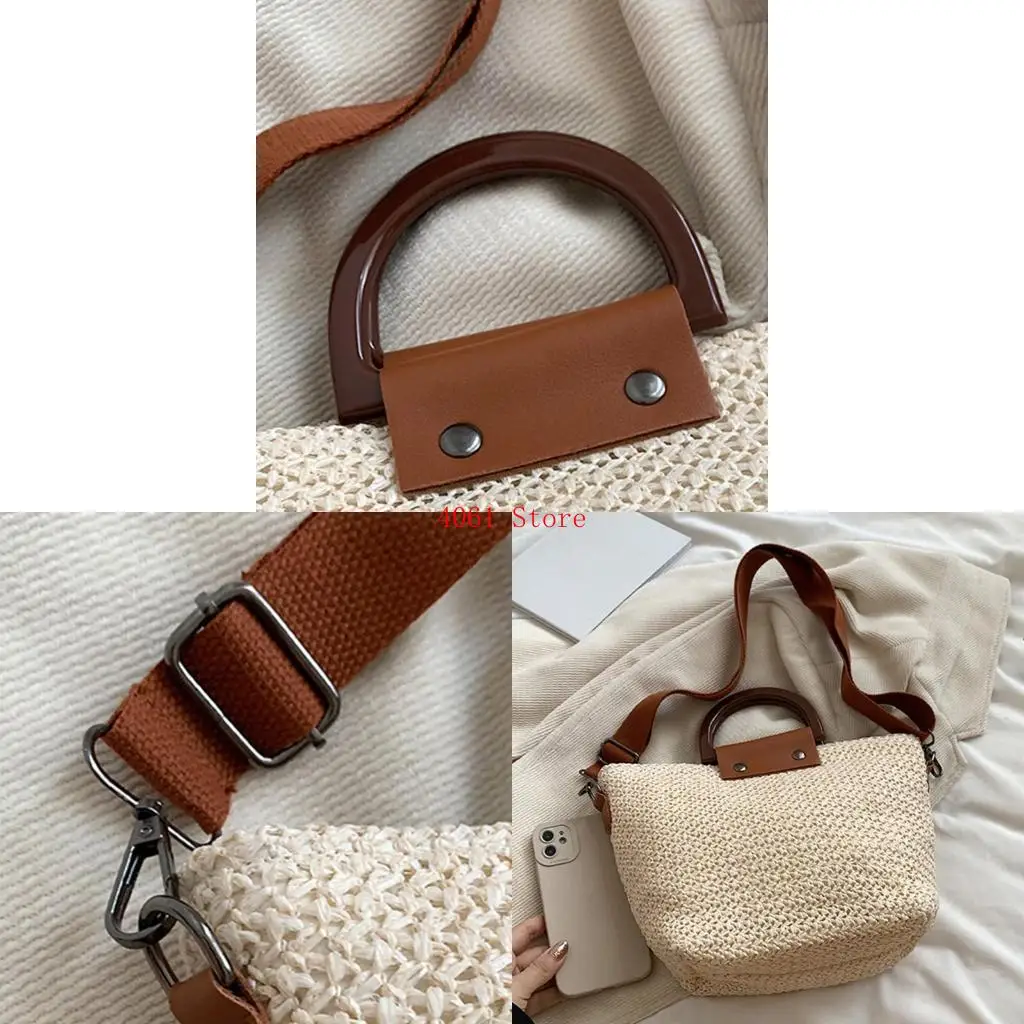 

Women Trend Crossbody Bag Handwoven Shoulder Bag Straw Beach Bag Handbag Purse