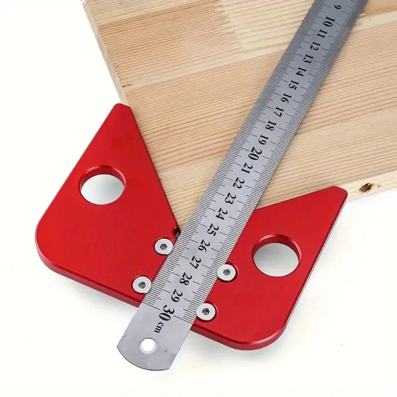 Center Finder Line Gauge Square Center Scribe Carpenter Ruler 45 Degrees Angle Line Caliber Marking Ruler Measuring Scribe Tools