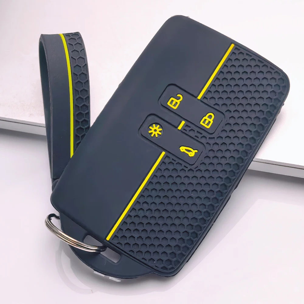 silicone car key cover case for Dacia Logan 3 for Renault Captur Zoe Espace 5 Clio Megane 4 Arkana Arcan key holder shell