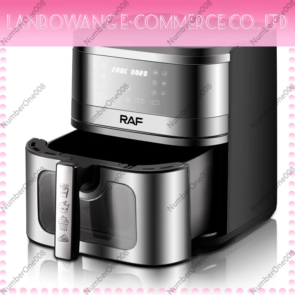 European US Standard Household Air Fryer Large Capacity Electronic Touch Screen No Oil Smoke French Fries Machine Electric Fryer