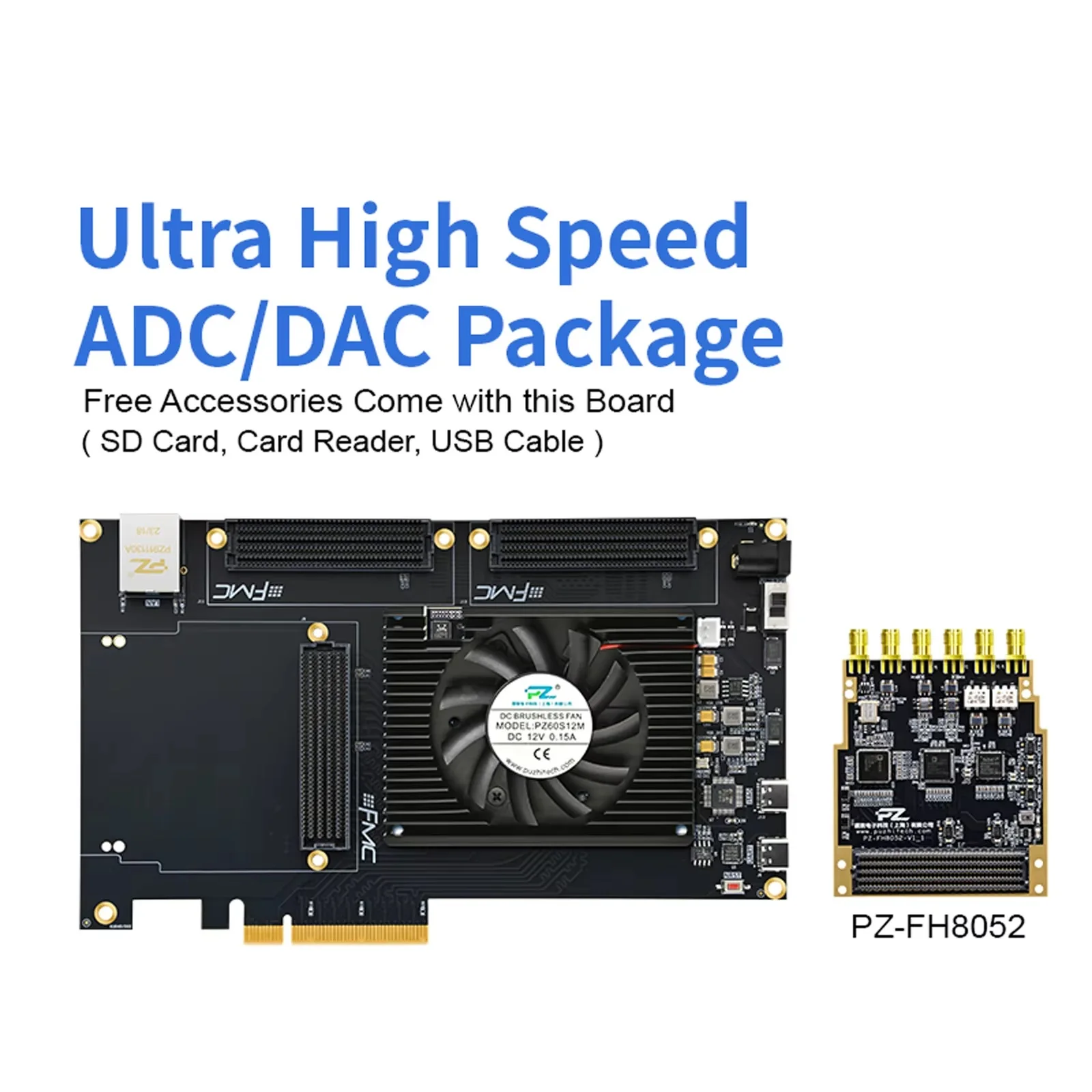 Puzhi KU040 KU060-FHT FPGA Development Board Xilinx Kintex UltraScale XCKU040 XCKU060 Evaluation Kit FMC PCIE