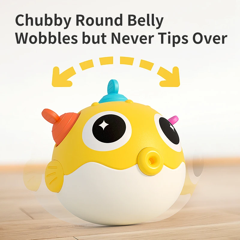 Sonajeros para bebé, juguetes de vaso de pez globo para bebé, diversión educativa enchufable, mordedores masticables, campanas integradas para regalos de recién nacidos