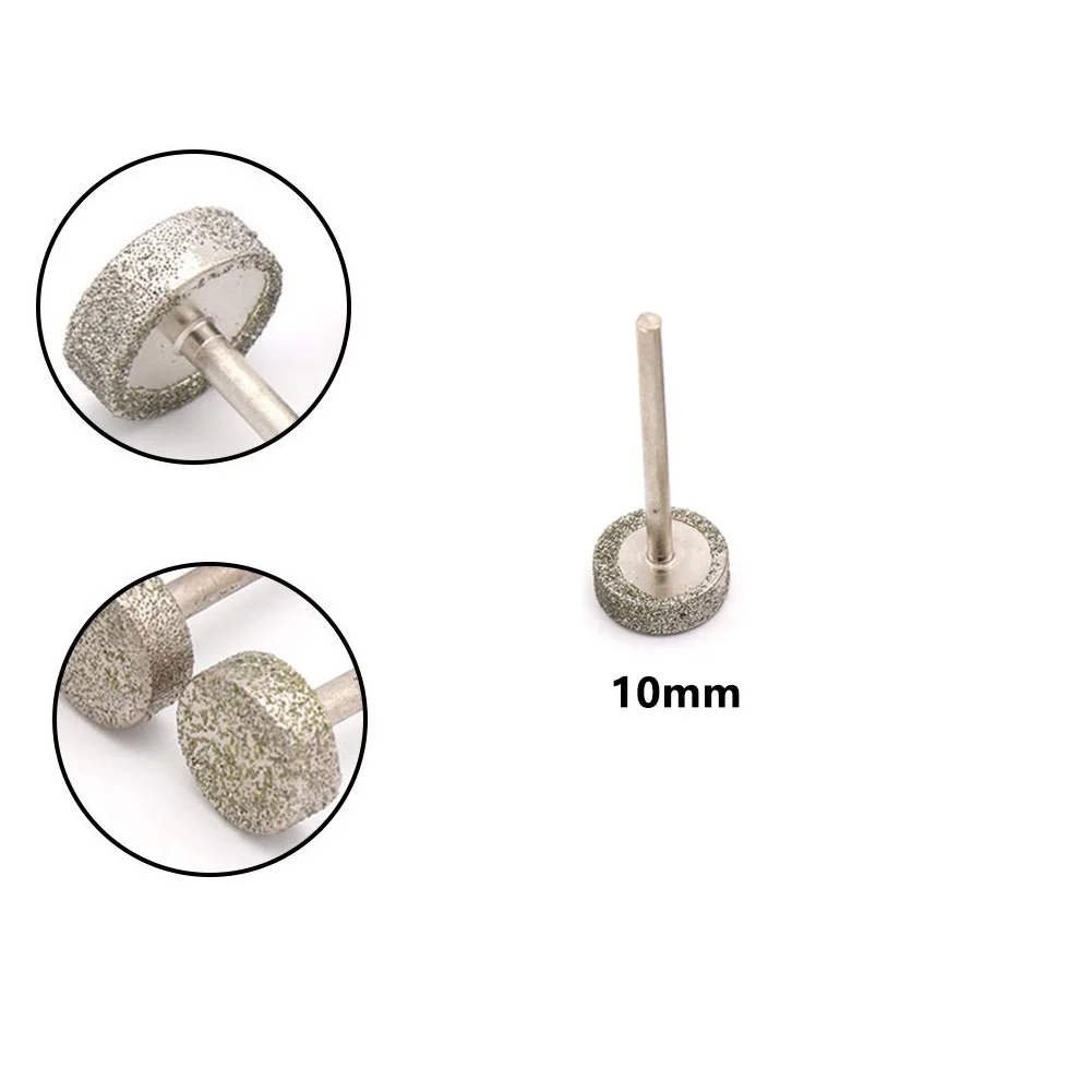 Carved Glass Diamond Grinding Head Grinding Burr 8/10/12/14/16mm Diamond Diamond Grinding Head Right Angle E Needle