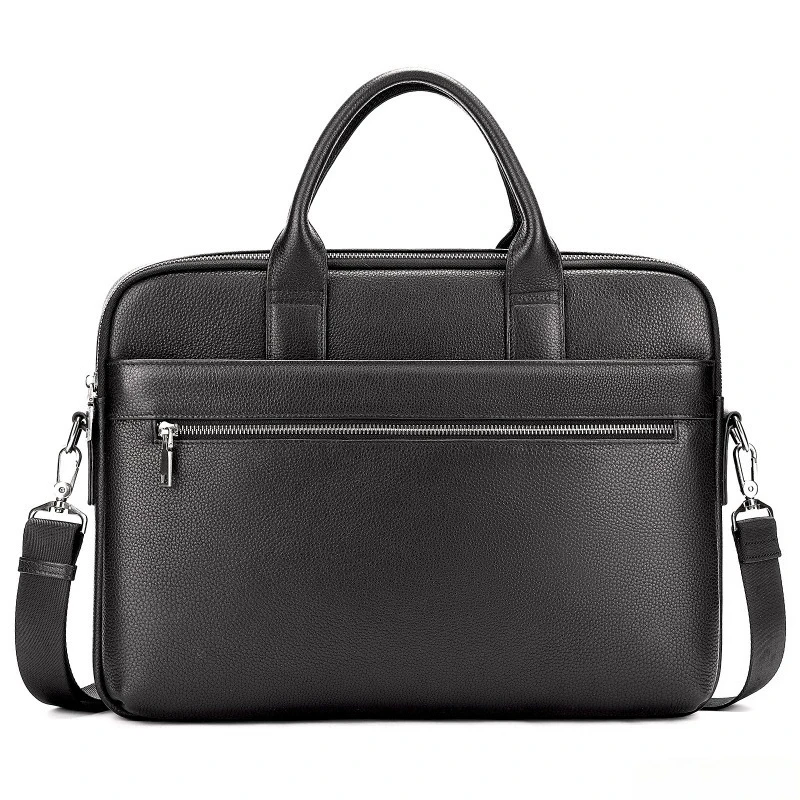 Men's Luxury Leather Briefcase Genuine Cowhide Business Laptop Bag Professional Office Work