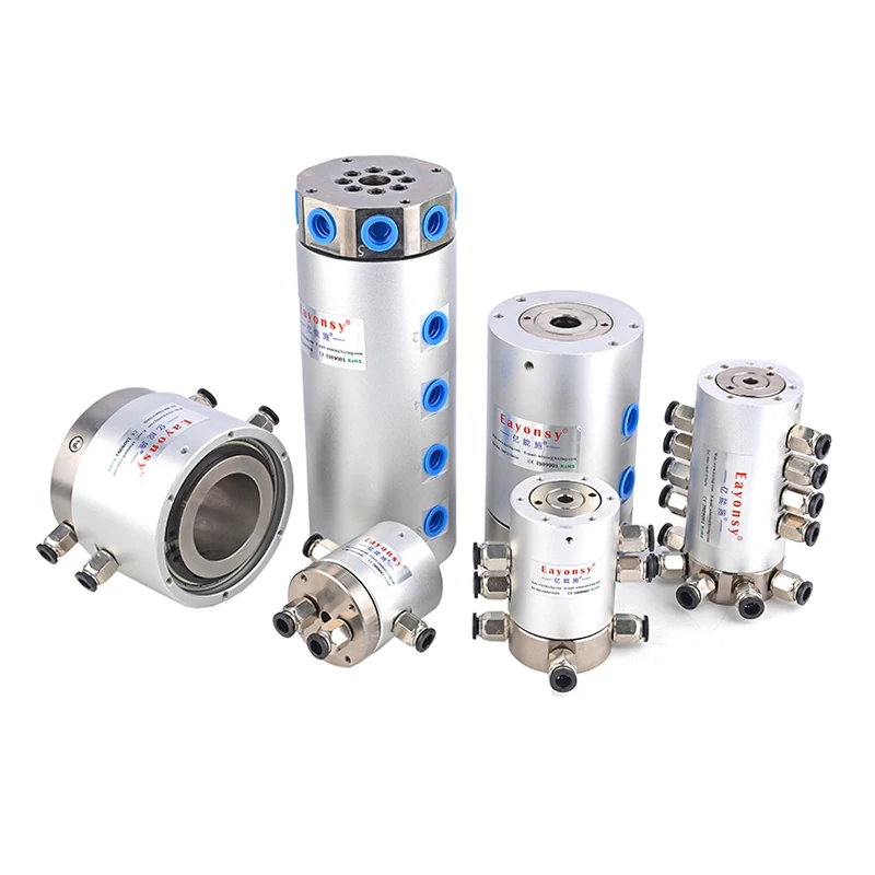 Multi-channel Rotary Joint, G1/8' and G3/8' Threaded Connections, Air Pressure 1MPa, Aluminum Alloy, 360 Degree Rotary Slip Ring